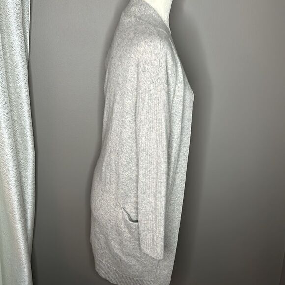 Theory Cashmere grey Rib Knit Sleeve Cardigan size XS TP - Picture 10 of 14